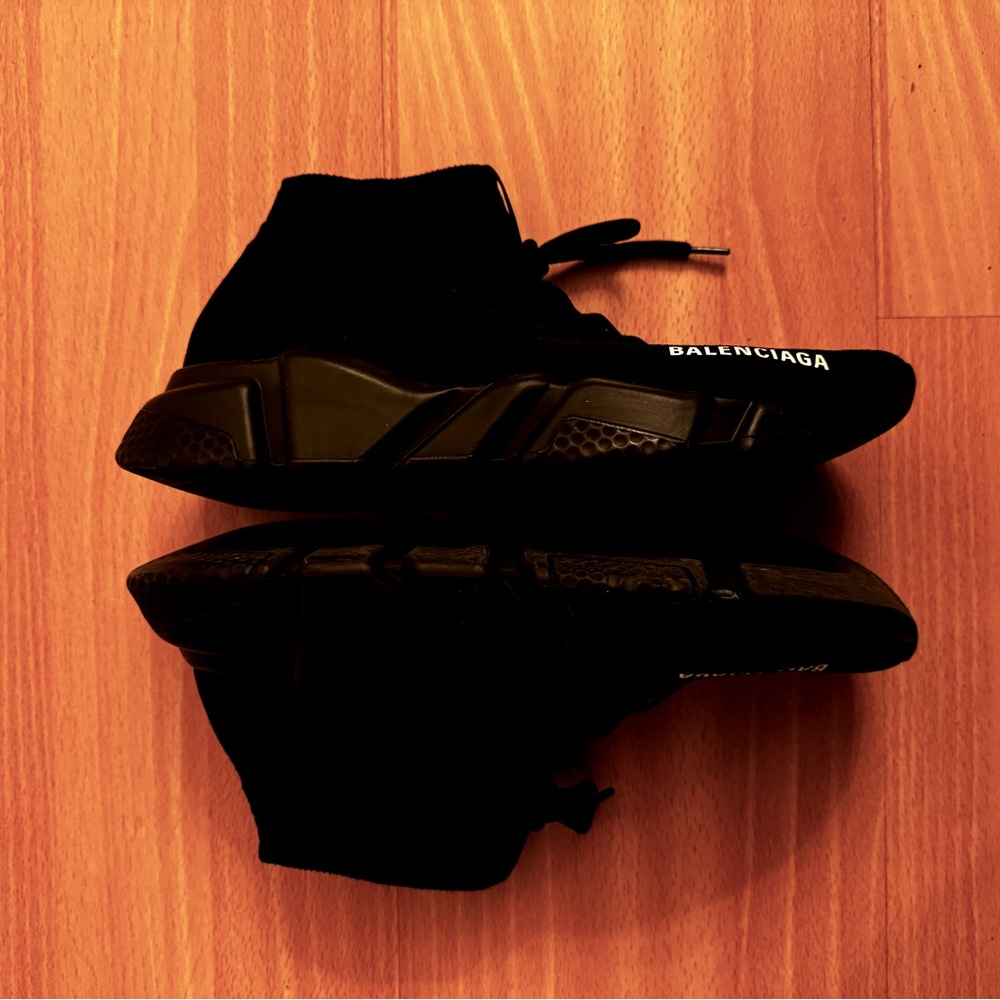 Must go Moving sale! Balenciaga Speed Recycled Knit Sneakers Black - Picture 8 of 11